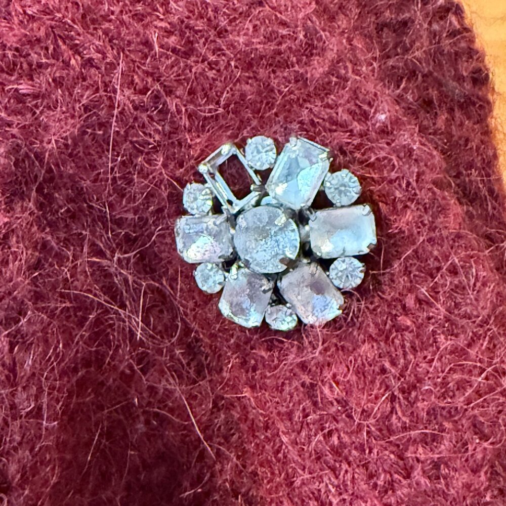 Veronica Beard Jewel Studded Chase Alpaca Wool Blend Sweater size XS FLAW - Picture 6 of 8